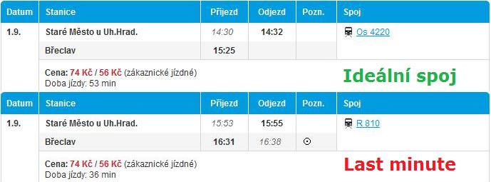 Vlakové spoje do Břeclavi